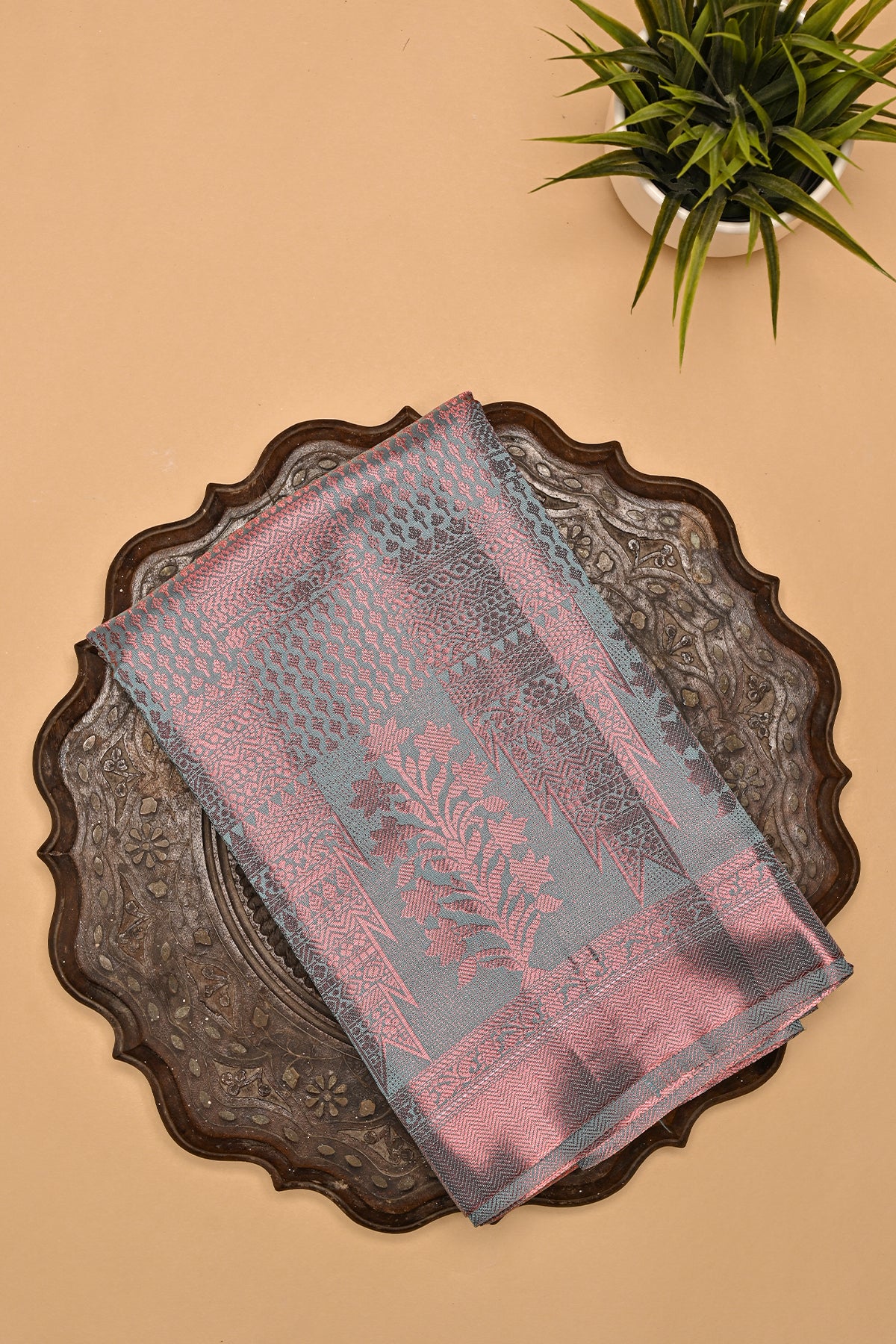 Palam Silks Tnagar Saree Store Grey Semi Silk Saree