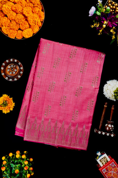 1268521-Palam-Silks-Shop-Online-Pink Semi Tussar Saree