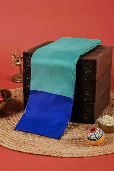 Teal Blue Kanchipuram Silk Saree