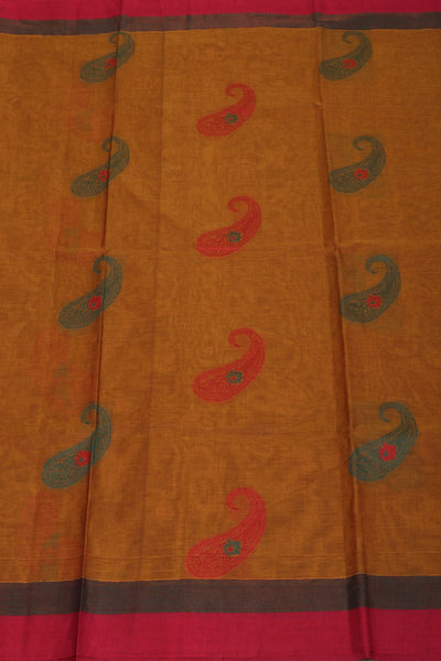 Brown Ethnic Cotton Saree