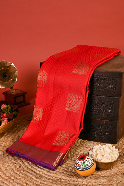 Palam Silks | Shop Online | Palam Silks | Unique Silk Sarees | Pink Handloom Kanchipuram Silk Saree