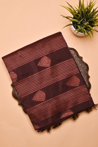 Palam Silks | Shop Online | Maroon Semi Silk Cotton Saree