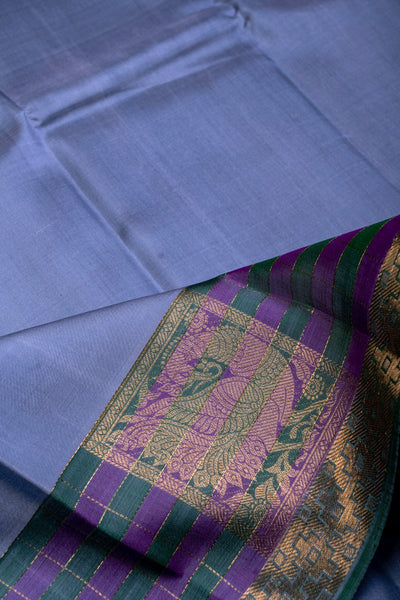 Ice Blue Kanchipuram Silk Saree