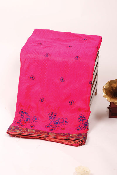 Palam-Silks-Shop-Online-Rani Pink Semi Tussar Saree