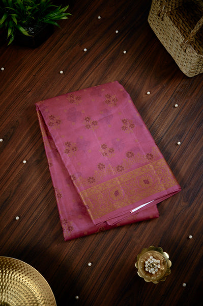 Lavender Tussar Saree