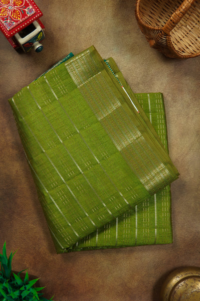 Light Green Semi Tussar Saree
