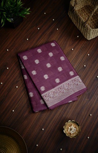 1271812-Palam-Silks-Shop-Online-Deep Mauve Pink Tussar Saree
