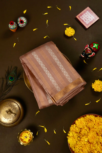 Dusty Cedar Kanchipuram Silk Saree