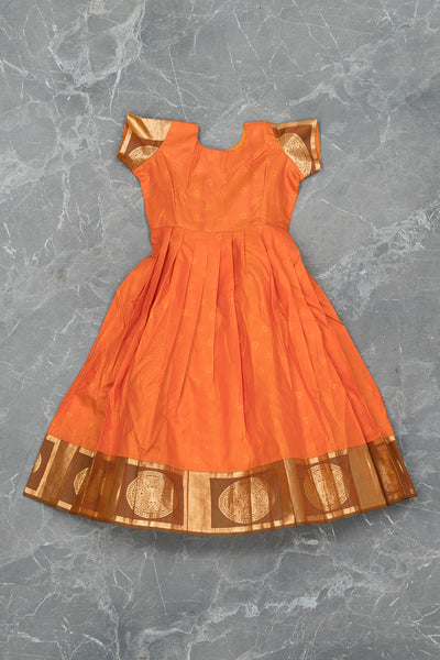 Orange Kids Gown in Silk