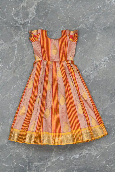 Onion Pink Kids Gown in Silk