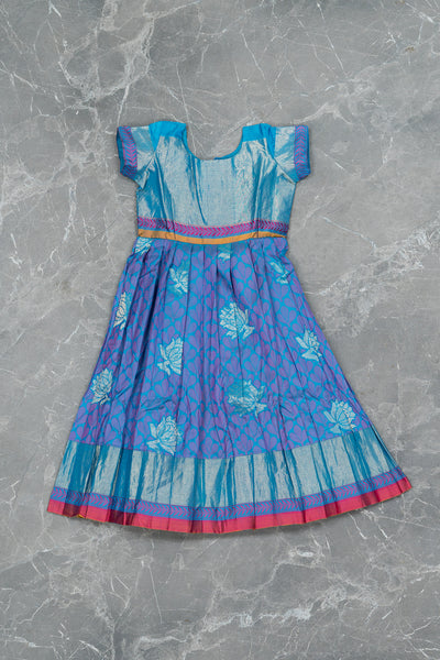 Pond Blue Kids Gown in Silk