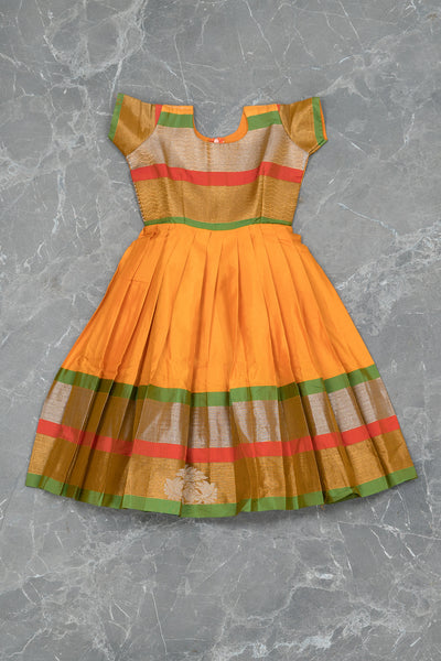 Mango Yellow Kids Gown in Art Silk