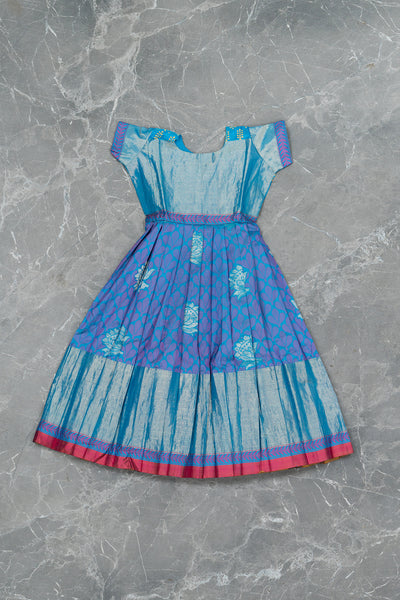 Pond Blue Kids Gown in Silk