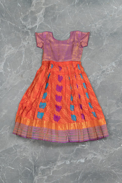 Lavendar Kids Gown in Silk