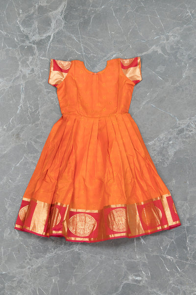 Orange Kids Gown in Silk