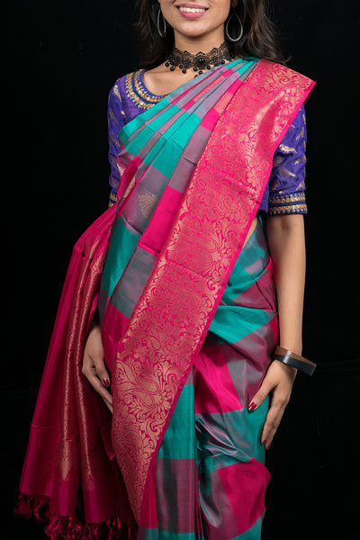 Palam Silks | Multicoloured Kanchipuram Silk Saree