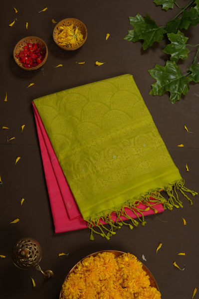 1271432-Palam-Silks-Shop-Online-Pink and Green Soft Silk Saree