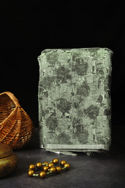 Sage Linen Saree