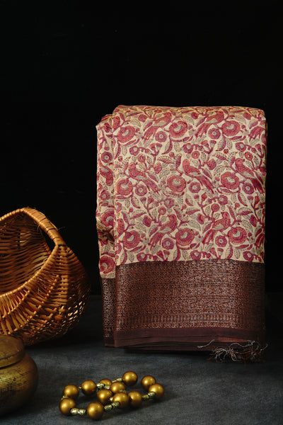 Floral Chanderi Cotton Saree
