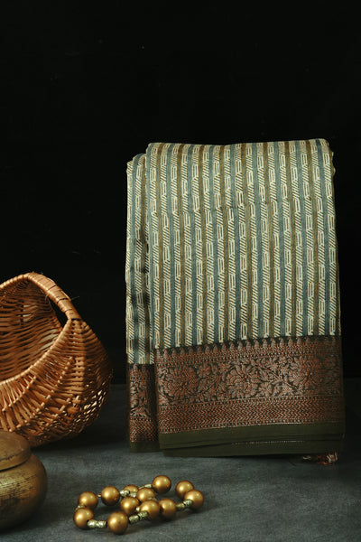 Green Chanderi Cotton Saree