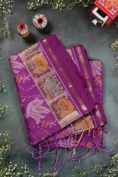 Magenta Semi Tussar Saree