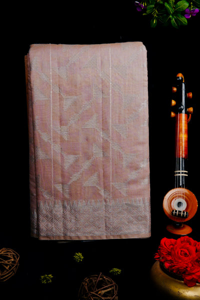 Baby Pink Semi Silk Cotton Saree