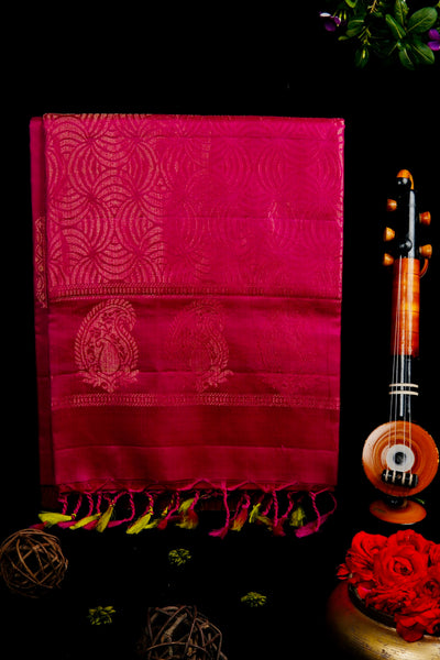 Hot Pink Soft Silk Saree