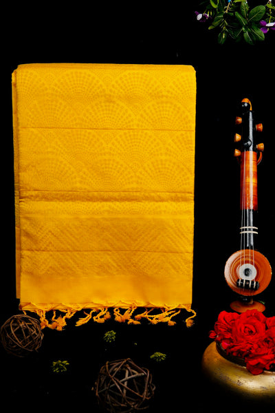 Bright Yellow Soft Silk Saree