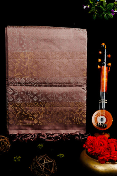 Mauve Taupe Soft Silk Saree