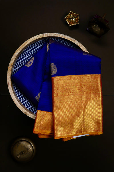 1270076-Palam-Silks-Shop-Online-Deep Navy Blue Kanchipuram Silk Saree