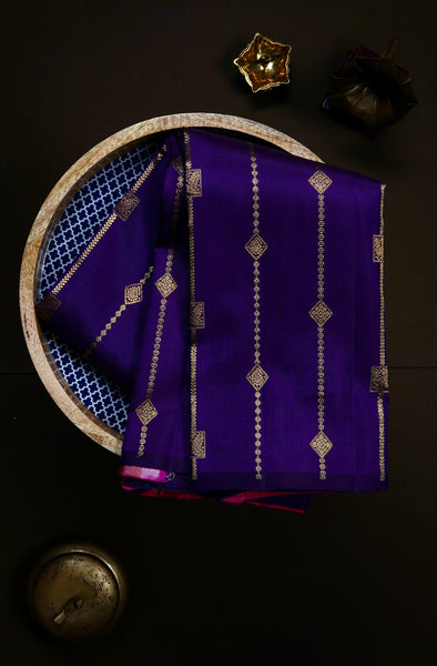 1270066-Palam-Silks-Shop-Online-Dark Purple Kanchipuram Silk Saree