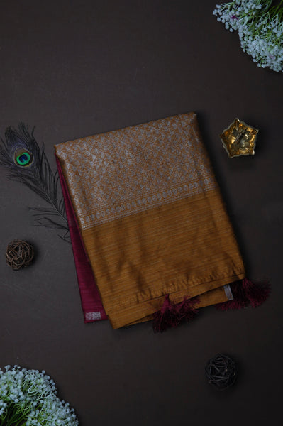 1269594-Palam-Silks-Shop-Online-Red Semi Tussar Saree