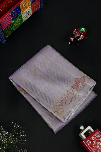 Lilac Semi Tussar Saree
