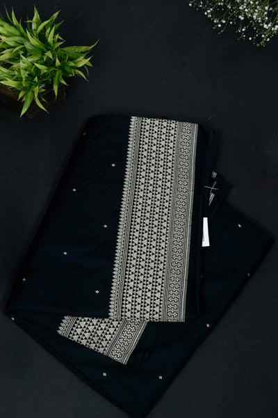 Black Semi Tussar Saree