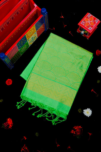 Algae Green Soft Silk Saree