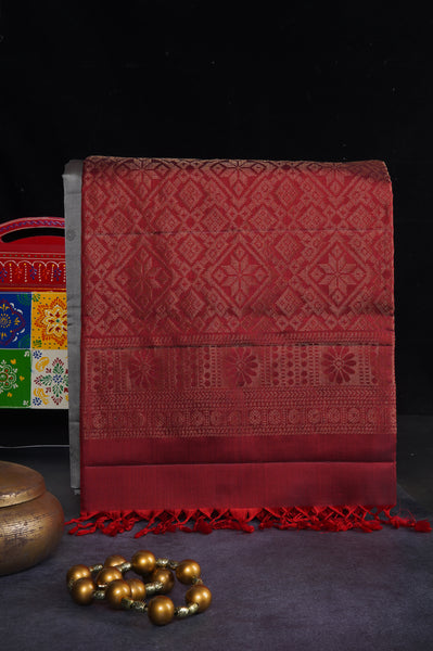 Elephant Grey Soft Silk Saree