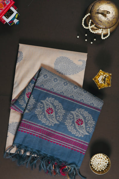 1270492-Palam-Silks-Shop-Online-Cream Cotton Saree