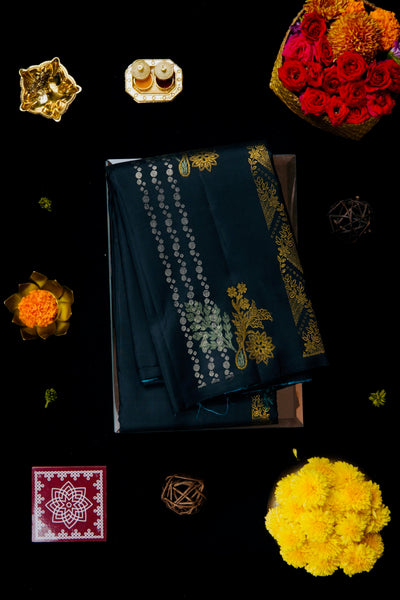 Black Kanchipuram Silk Saree