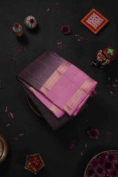 Midnight Plum Soft Silk Saree