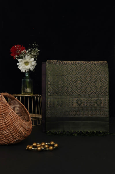 Dark Brown Light Weight Silk Saree