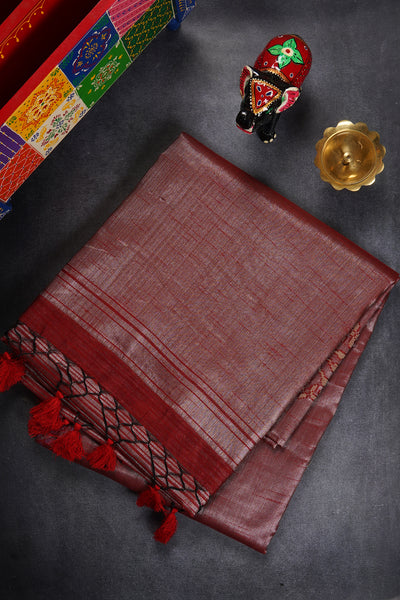 1269581-Palam-Silks-Shop-Online-Red and Silver Semi Silk Cotton Saree