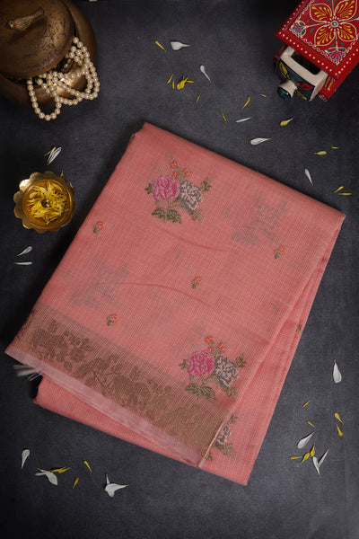 1274643-Palam-Silks-Shop-Online-Peach Semi Tussar Saree