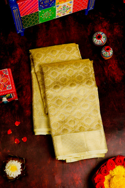 Gold Half Kanchipuram Silk Saree