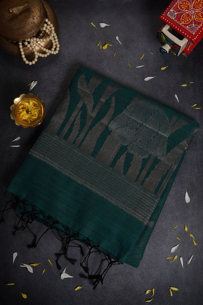1272779-Palam-Silks-Shop-Online-Teal Organza Saree