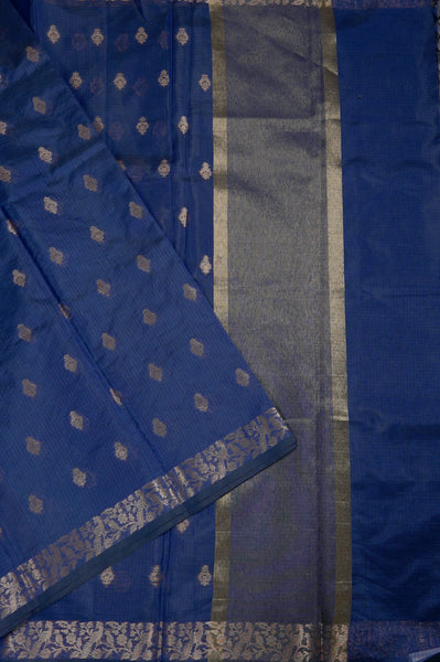 1268282-Palam-Silks-Shop-Online-Navy Blue Supernet Saree