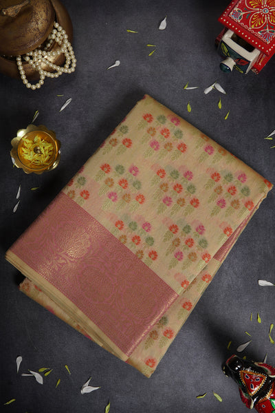 1273026-Palam-Silks-Shop-Online-Multicolored Floral Semi Silk Cotton Saree