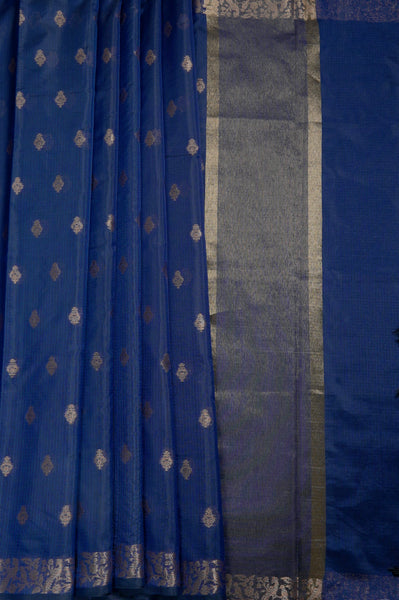 1268282-Palam-Silks-Shop-Online-Navy Blue Supernet Saree