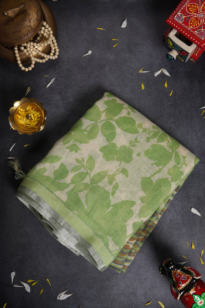 1276703-Palam-Silks-Shop-Online-Light Green Linen Saree