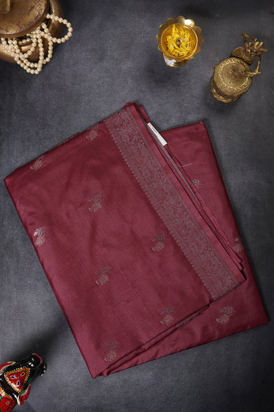 1266589-Palam-Silks-Shop-Online-Deep Rani Pink Semi Tussar Saree