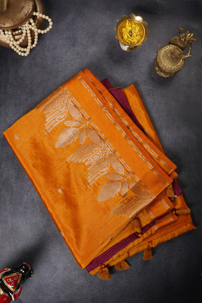 1261894-Palam-Silks-Shop-Online-Orange Semi Tussar saree